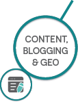Content, Blogging & Geo-Targeting Optimization Content, Blogging & Geo-Targeting Optimization
